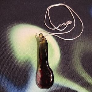 Sterling Silver Necklace with Abstract Pendant